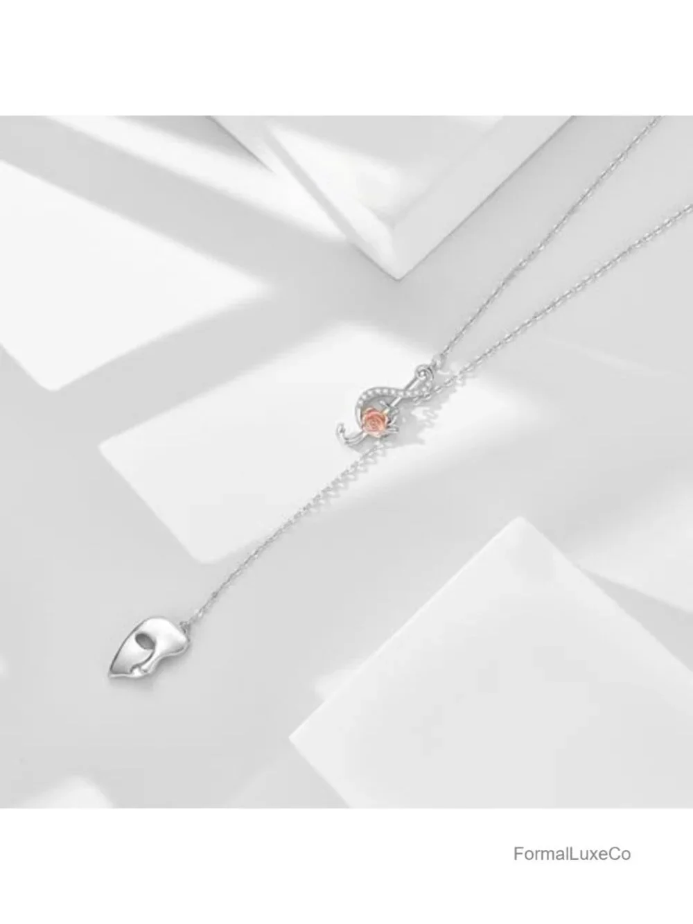 Sterling Silver Phantom of the Opera Y-Necklace Pendant 18